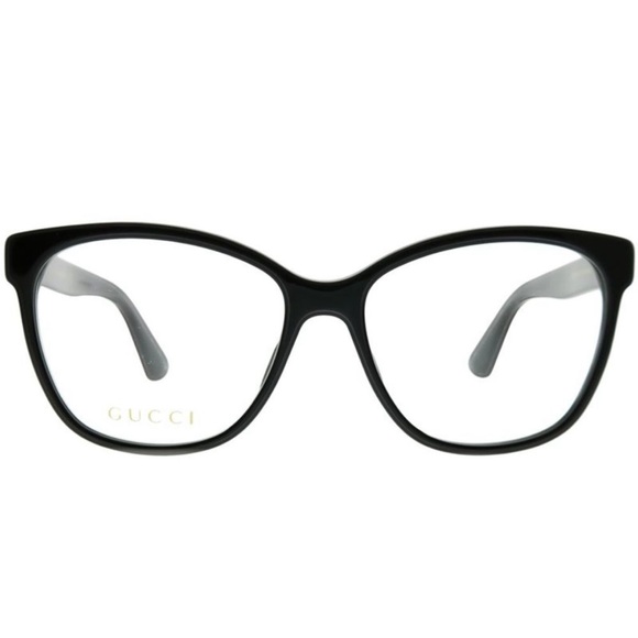 Gucci GG 0421O 001 Black Plastic Square Eyeglasses 55mm - Picture 2 of 3